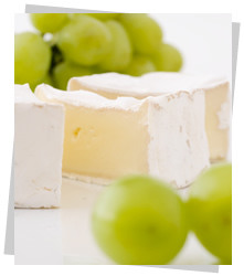 White Cheese and Grapes